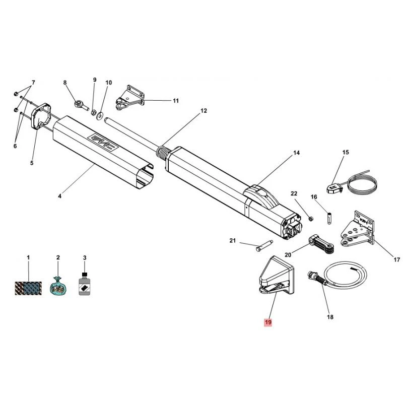 CACHE ATTACHE ARRIERE S450H FAAC 3 CACHE ATTACHE ARRIERE S450H FAAC
