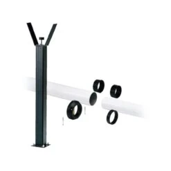 Lisse Tubulaire En Aluminium Peint Blanc, Avec Embout CAME