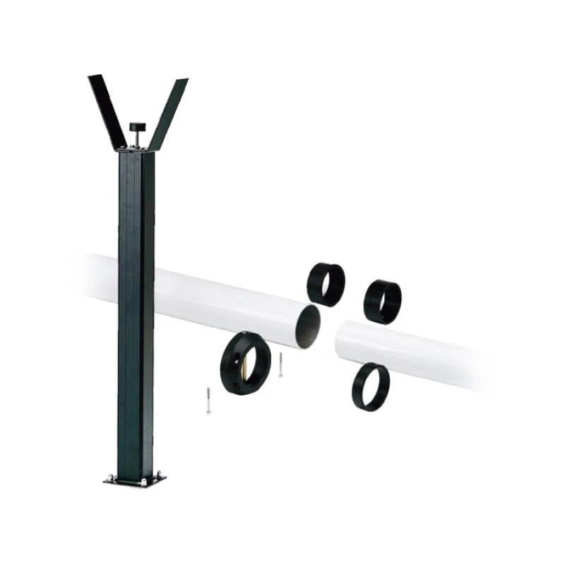 Lisse Tubulaire En Aluminium Peint Blanc, Avec Embout CAME 3 Lisse Tubulaire En Aluminium Peint Blanc, Avec Embout CAME