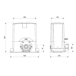 KBULL624 Kit De Motorisation 24V Pour Portail Coulissant BENINCA -BFT Soldes Magasin schema bull 624 800x800 1
