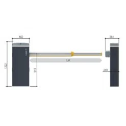 GARD GT8 Barrière GGT80AGS Moteur 24V Avec Encodeur (acier Peint) CAME -BFT Soldes Magasin schema gt8 came 800x800
