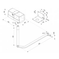 KPR 230 V KIT DE MOTORISATION À BRAS ARTICULE BENINCA -BFT Soldes Magasin schema pr45 800x800