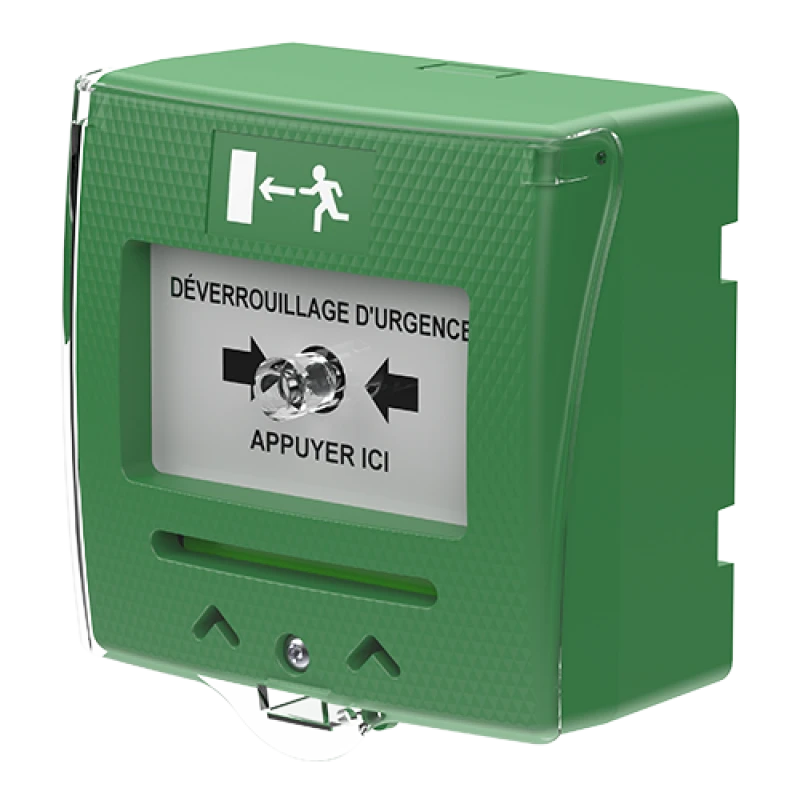 SHOKV2 Déclencheur Manuel Vert 2 Contacts + Capot SEWOSY 4 SHOKV2 Déclencheur Manuel Vert 2 Contacts + Capot SEWOSY – Image 2